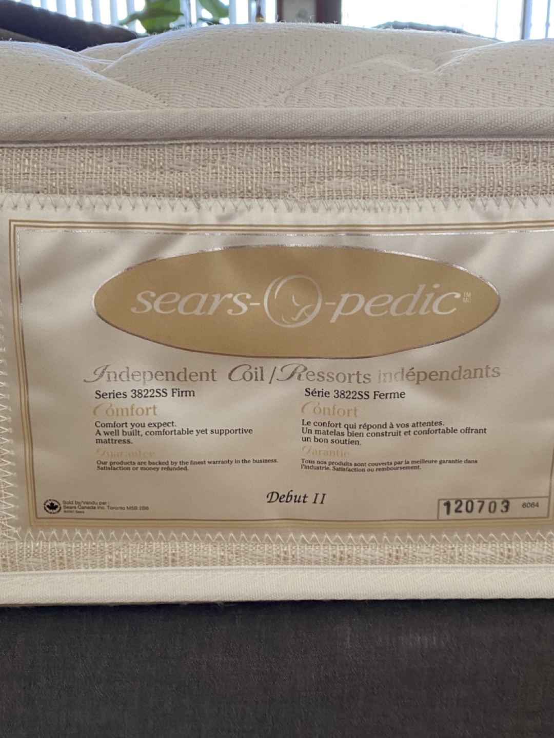 Sears-O-Pedic Series 3822SS Firm Mattress - photo 2