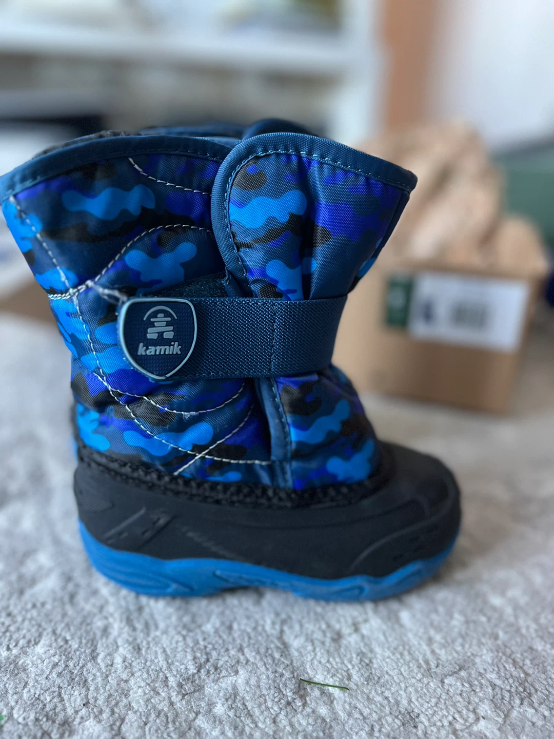 Kamik Blue Camo Snow Boots - Size 9