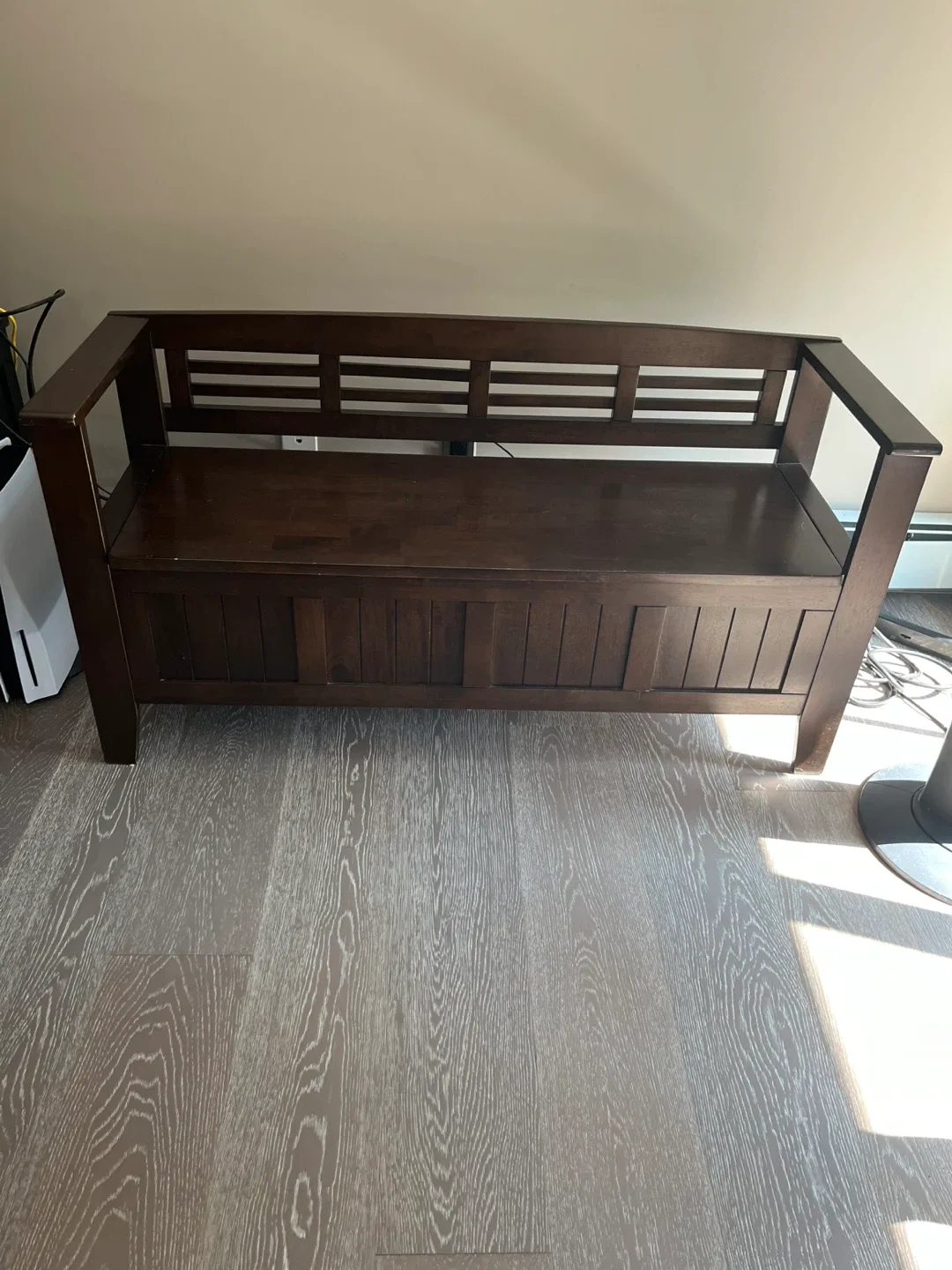 Storage Bench - Dark Wood