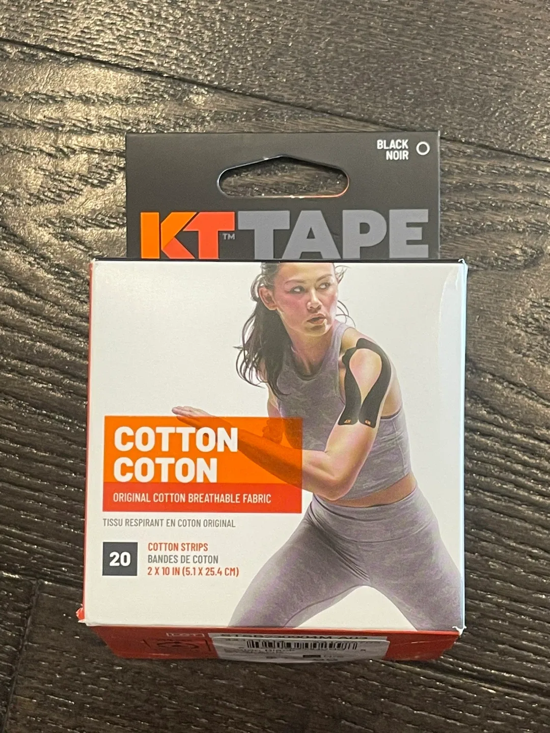 New KT Tape Cotton Black - 11 Strips thumbnail