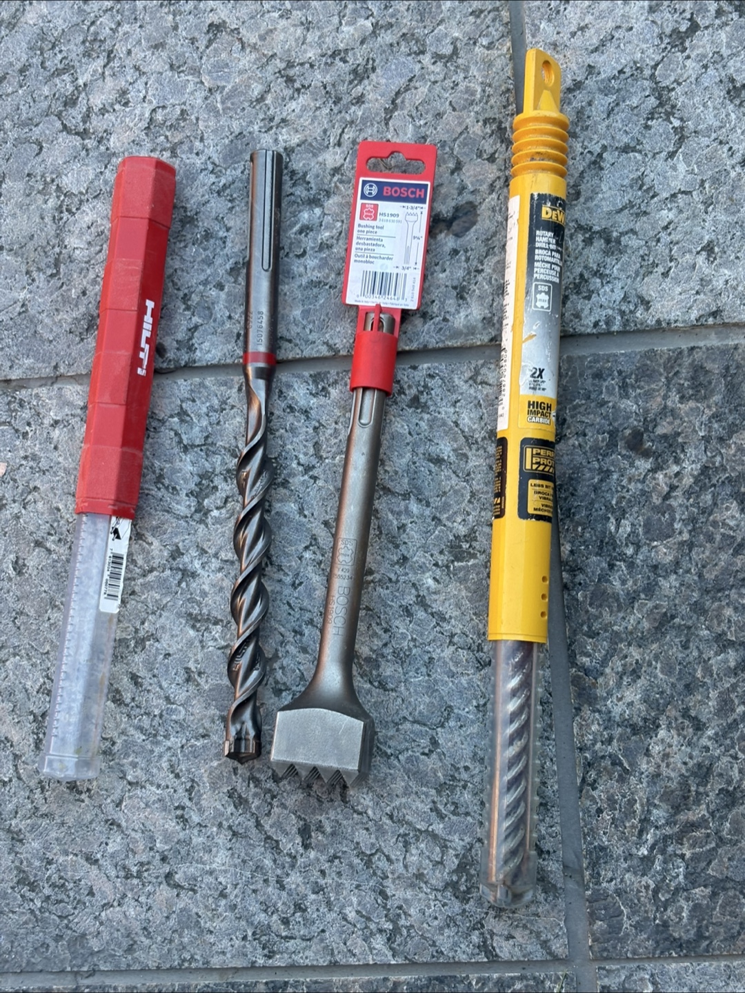 Hilti, Bosch, DeWalt Drill Bits