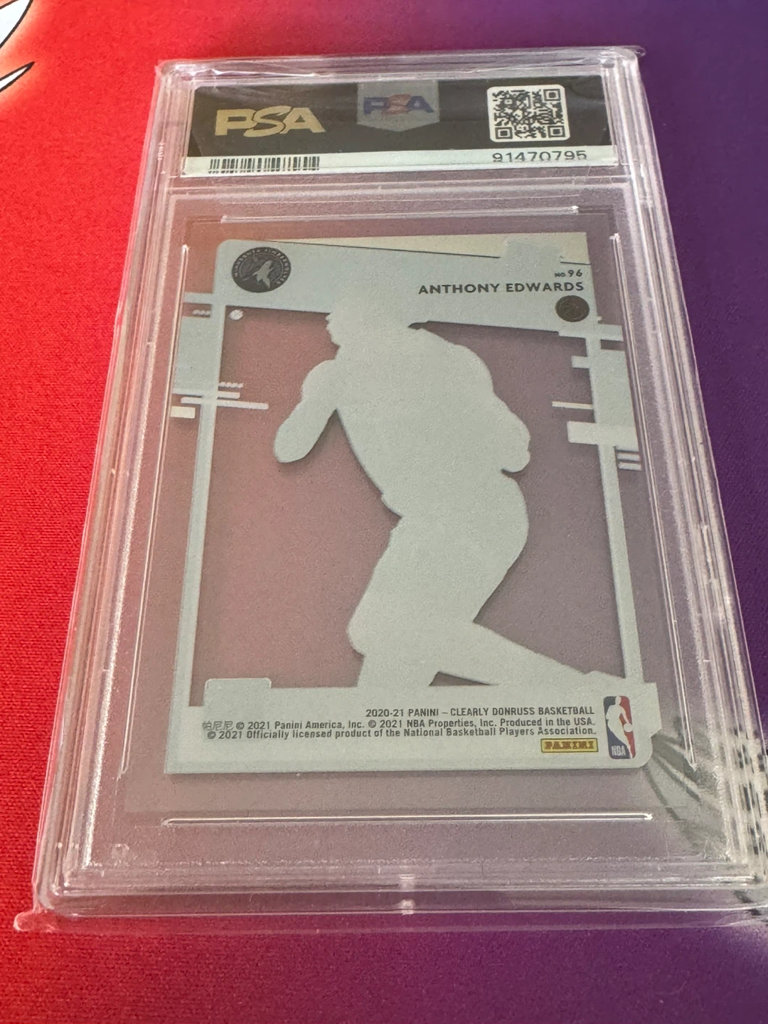 2020 Clearly Donruss Anthony Edwards Rookie Card - PSA 9 - photo 2