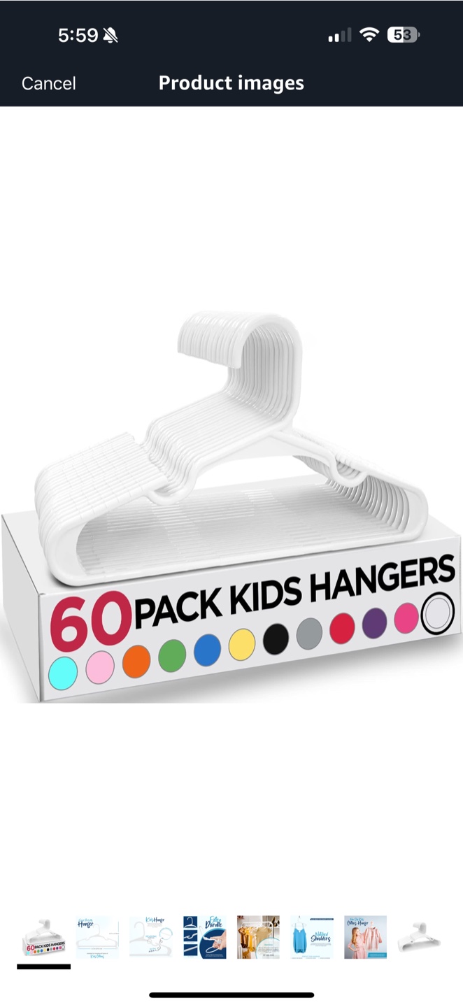 Kids Hangers - 60 Pack