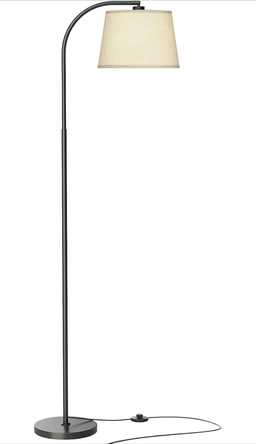 Floor Lamp with Adjustable Linen Lampshade image indicator(6)
