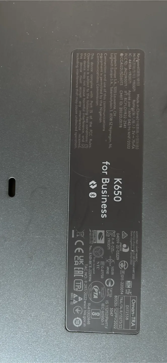 Logitech K650 for Business Keyboard image indicator(3)