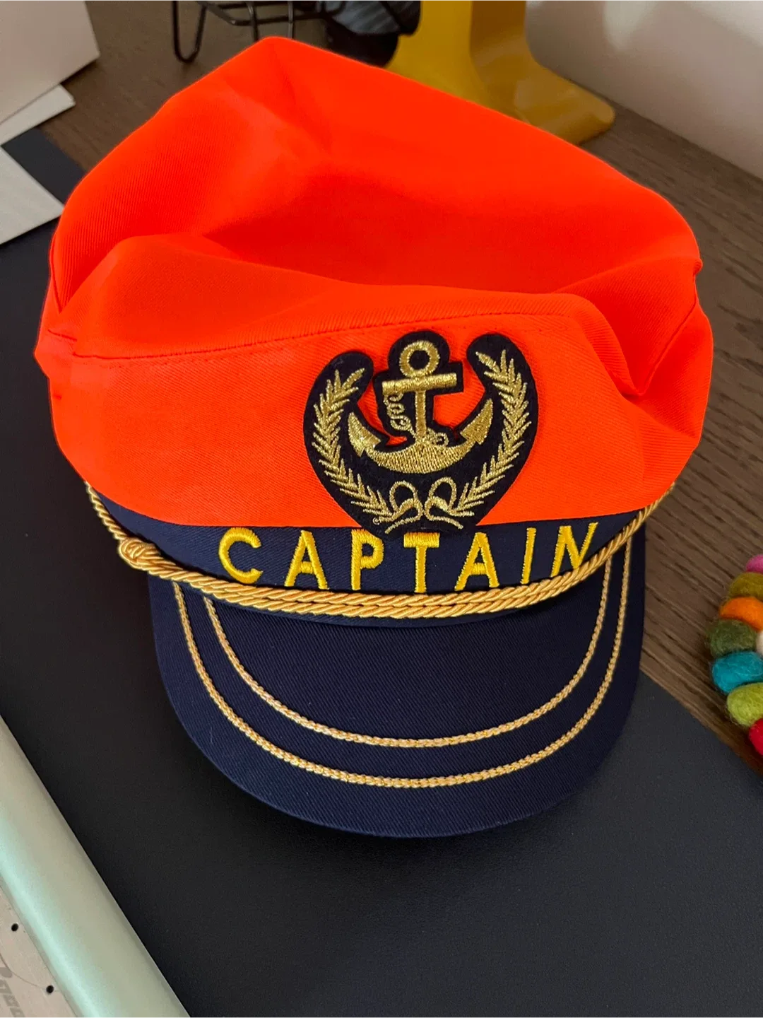 Captain Hat, Orange & Navy thumbnail
