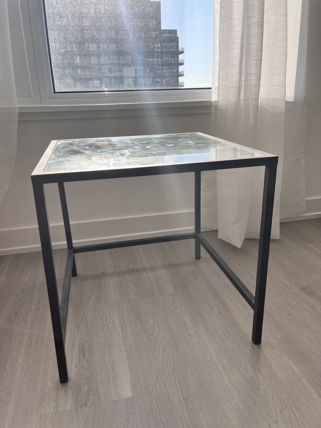 Glass Top Side Table - photo 2