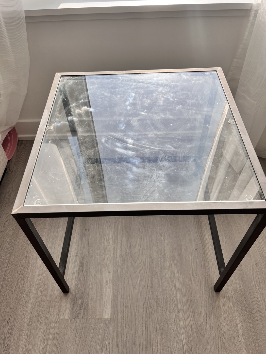 Glass Top Side Table