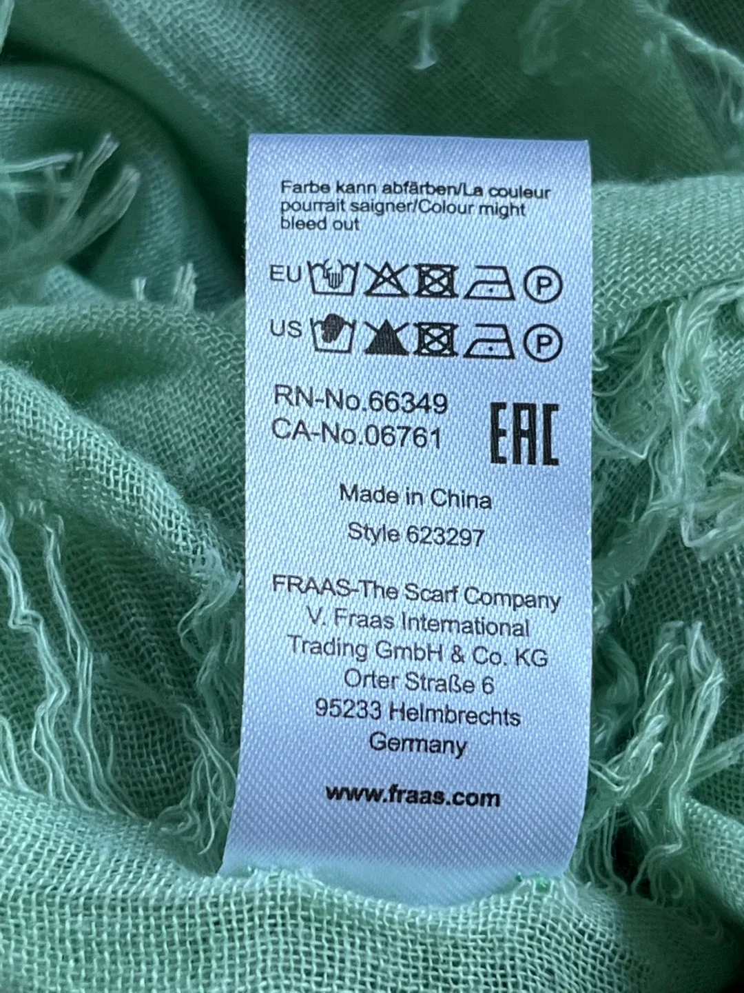 FRAAS Scarf - Light Green, Polyester/Viscose Blend image indicator(5)