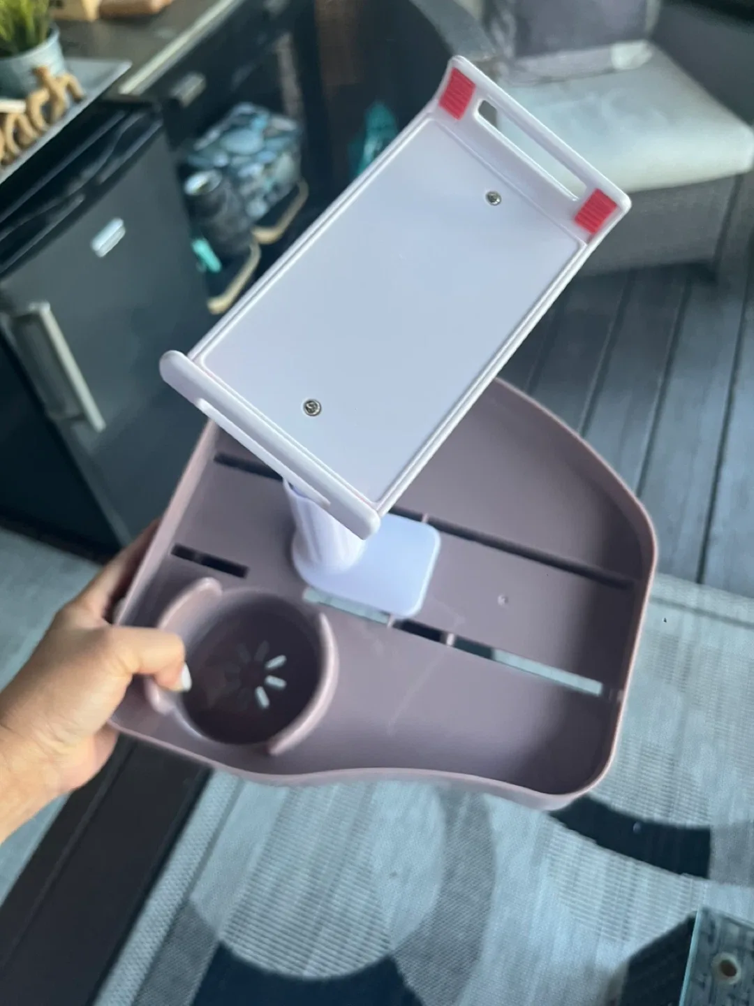 Pink Adjustable hot tub table Stand thumbnail