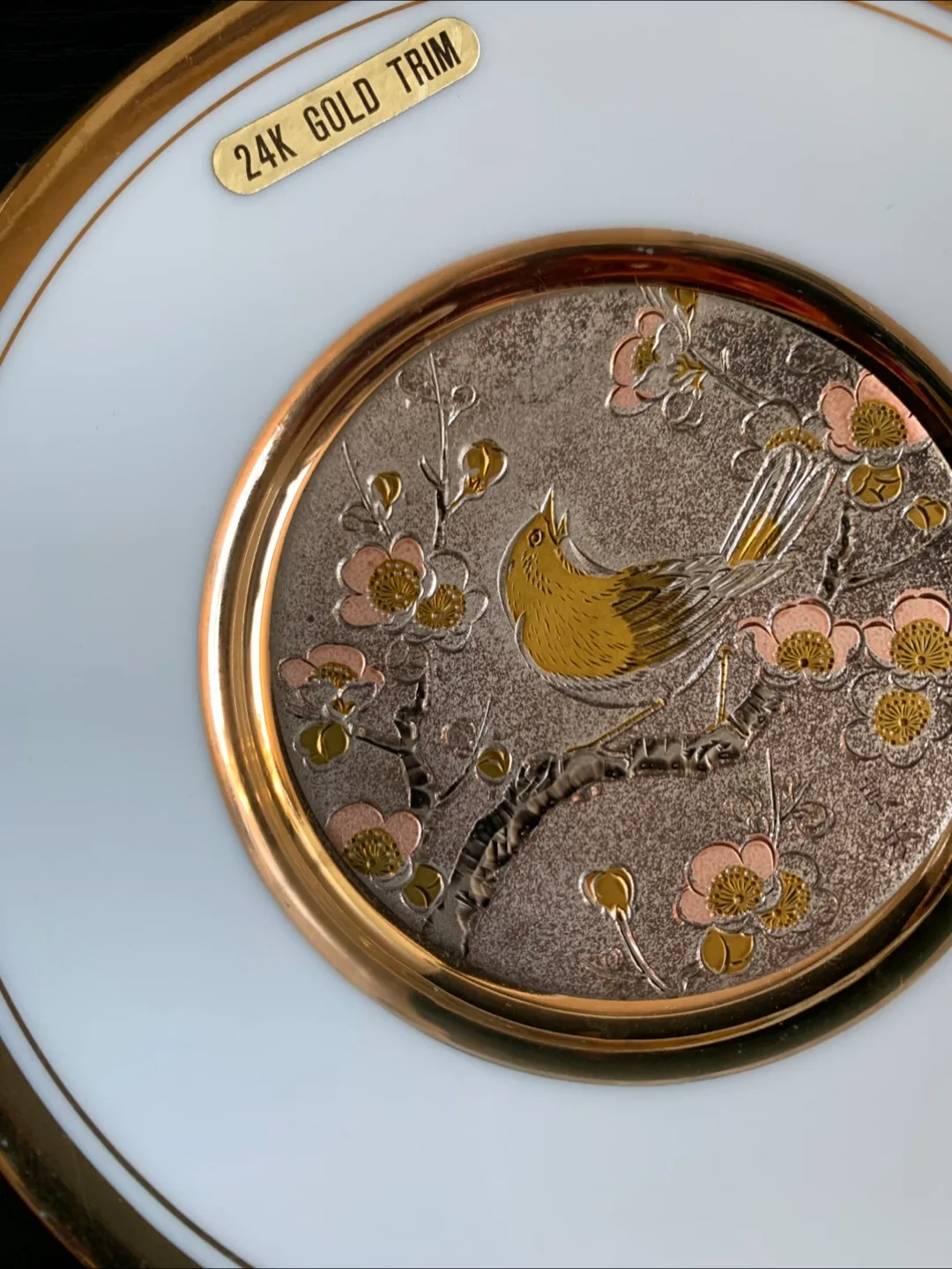 Vintage Art of Chokin 24K Gold Edged Plate image indicator(5)