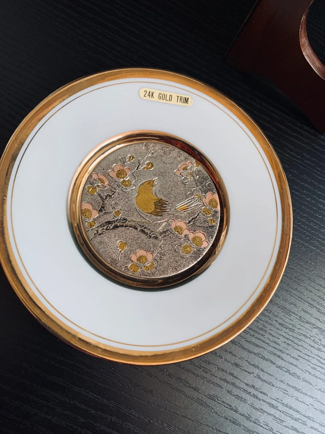 Vintage Art of Chokin 24K Gold Edged Plate image indicator(6)