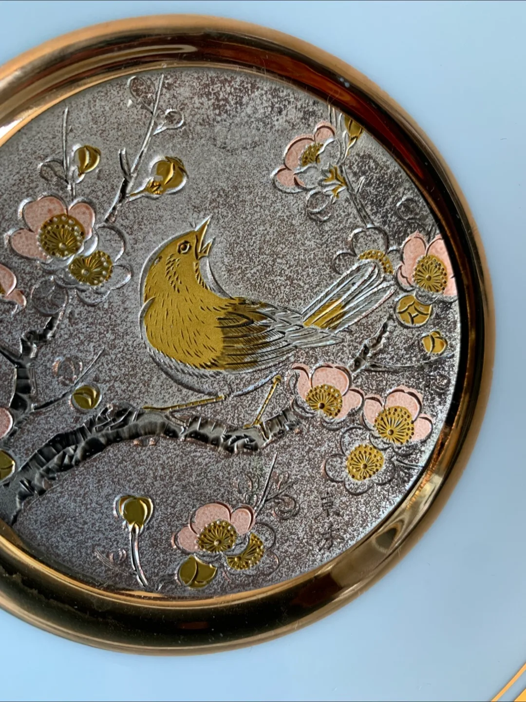 Vintage Art of Chokin 24K Gold Edged Plate image indicator(7)