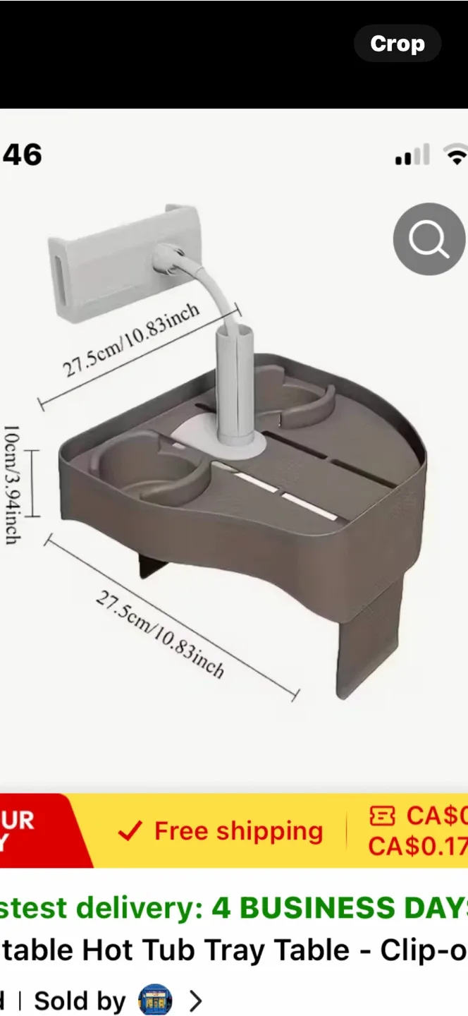 Pink Adjustable hot tub table Stand image indicator(9)