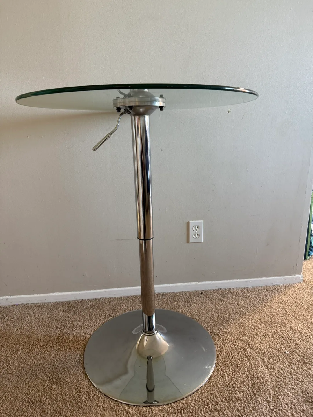 Adjustable Height Glass Top Bar Table image indicator(3)