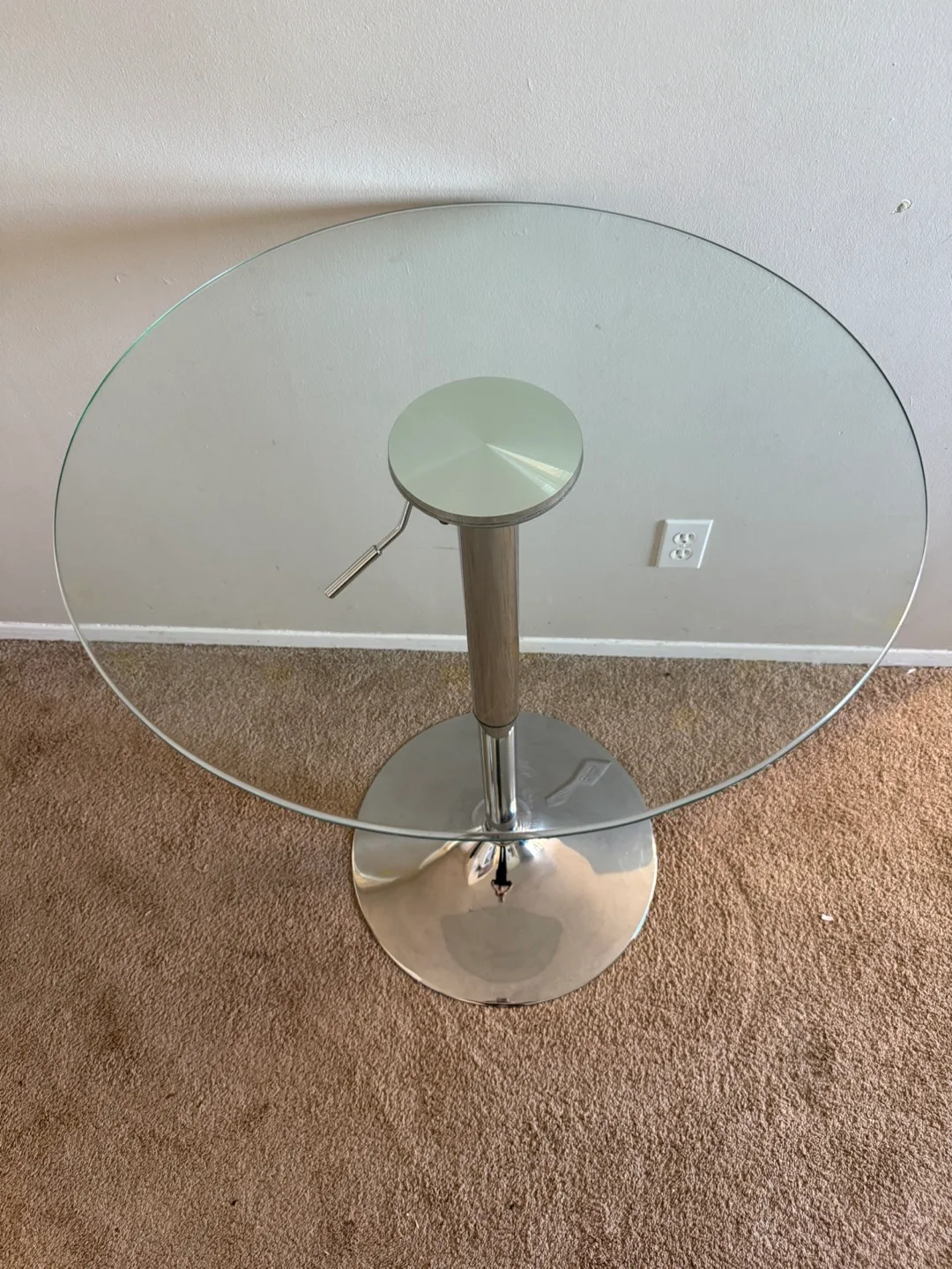 Adjustable Height Glass Top Bar Table image indicator(2)