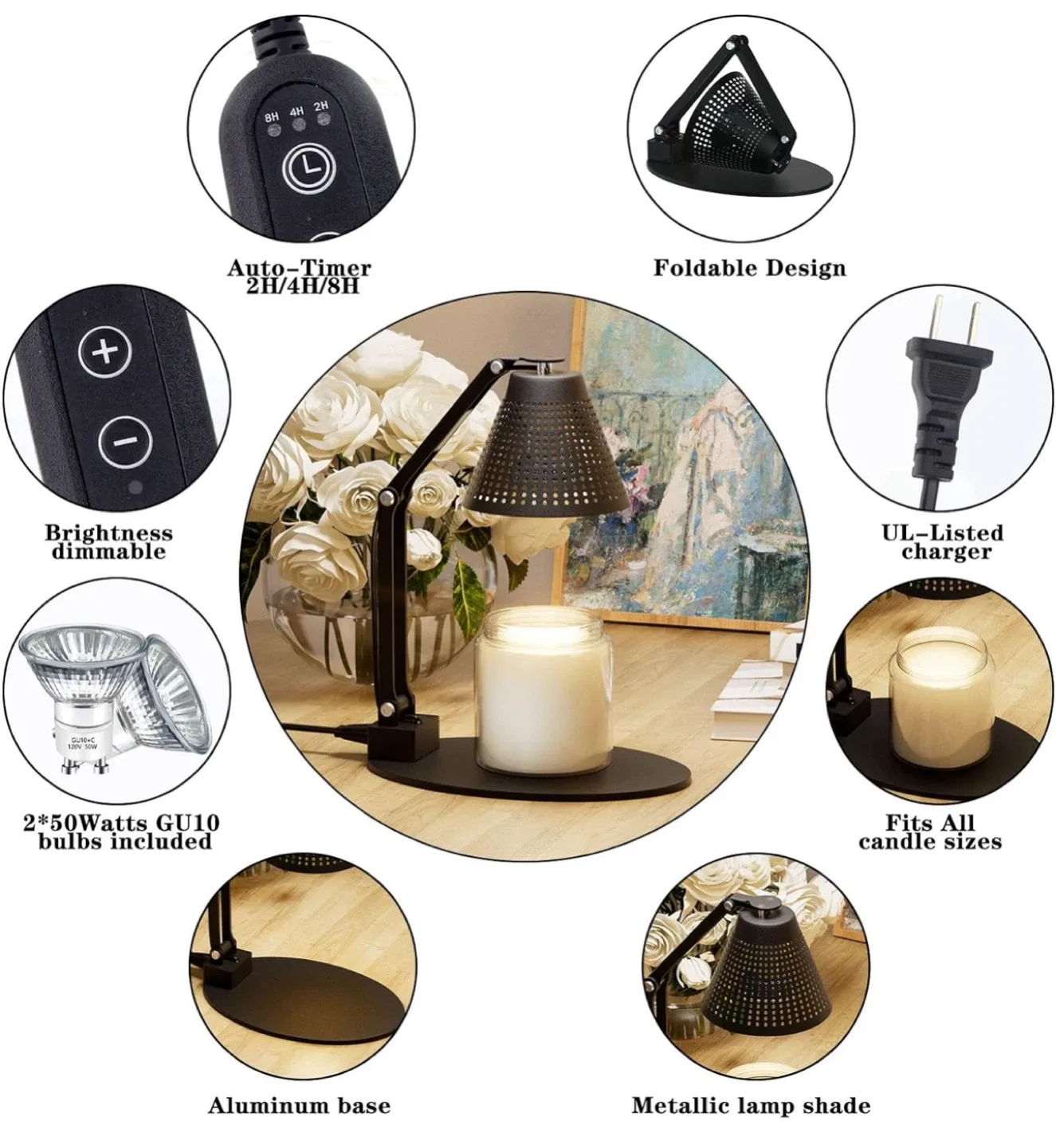 Candle Warmer Lamp with timer image indicator(3)