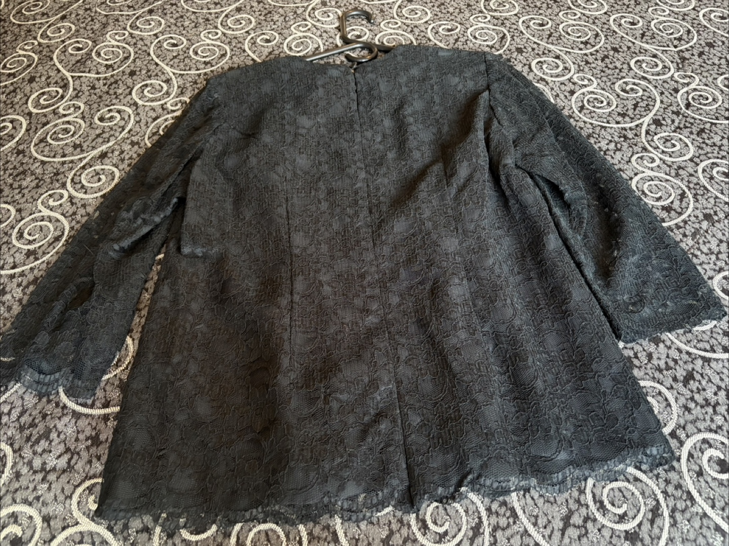 Black Lace Long Sleeve Top - photo 2