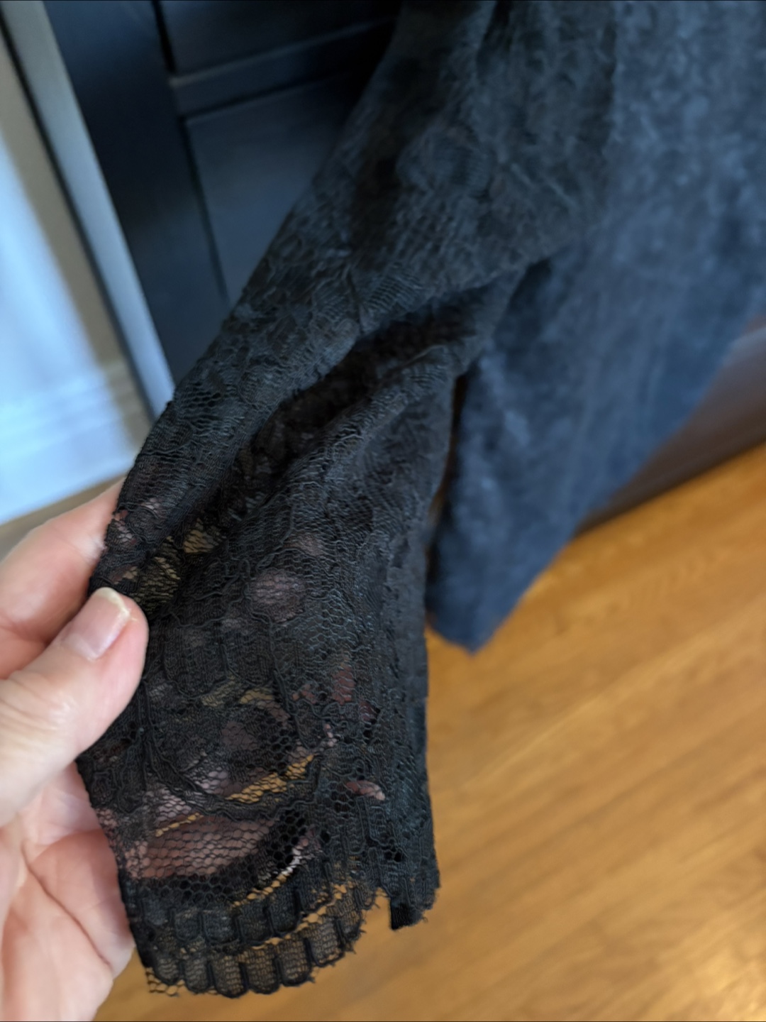Black Lace Long Sleeve Top - photo 5