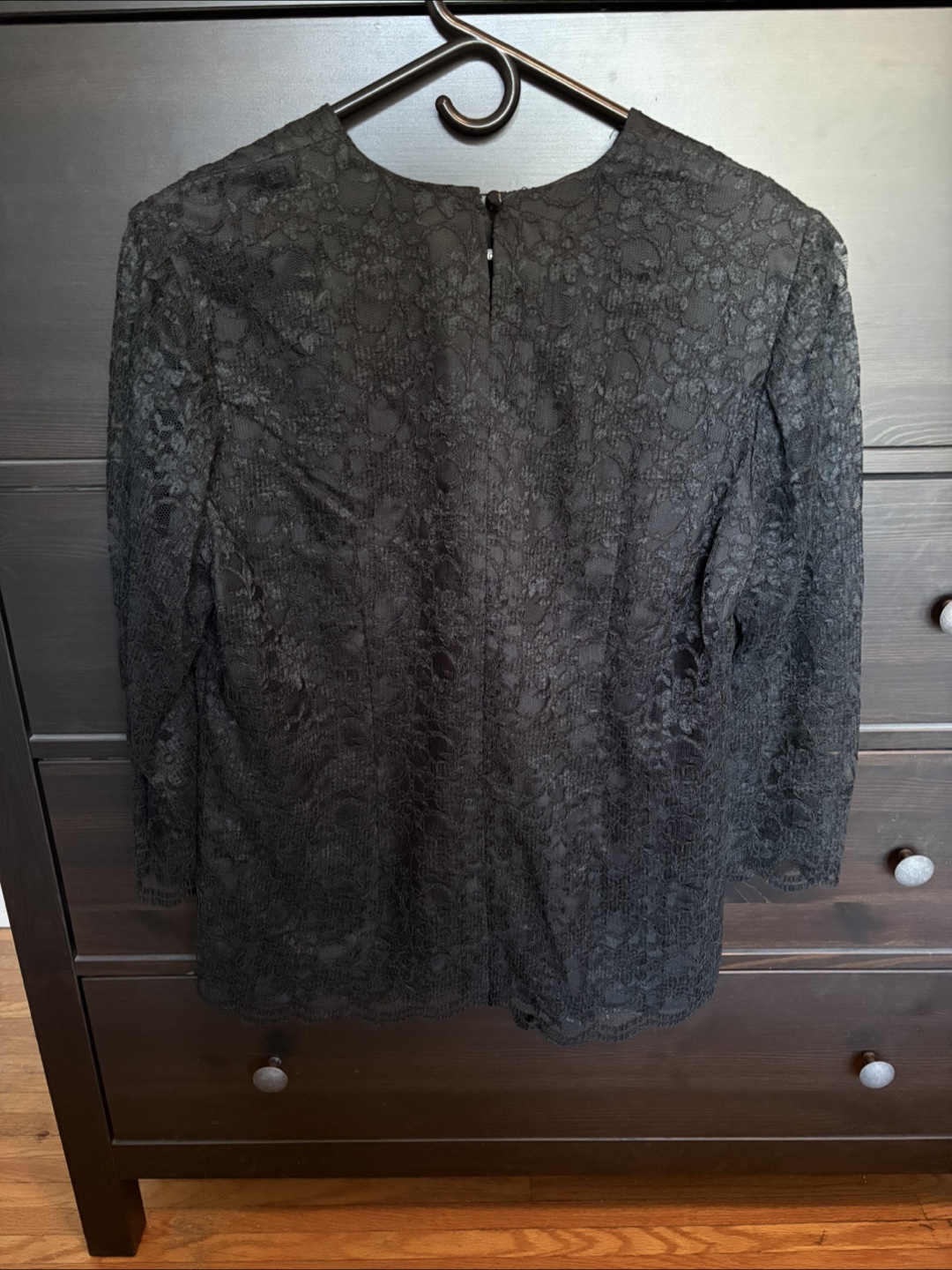 Black Lace Long Sleeve Top - photo 4