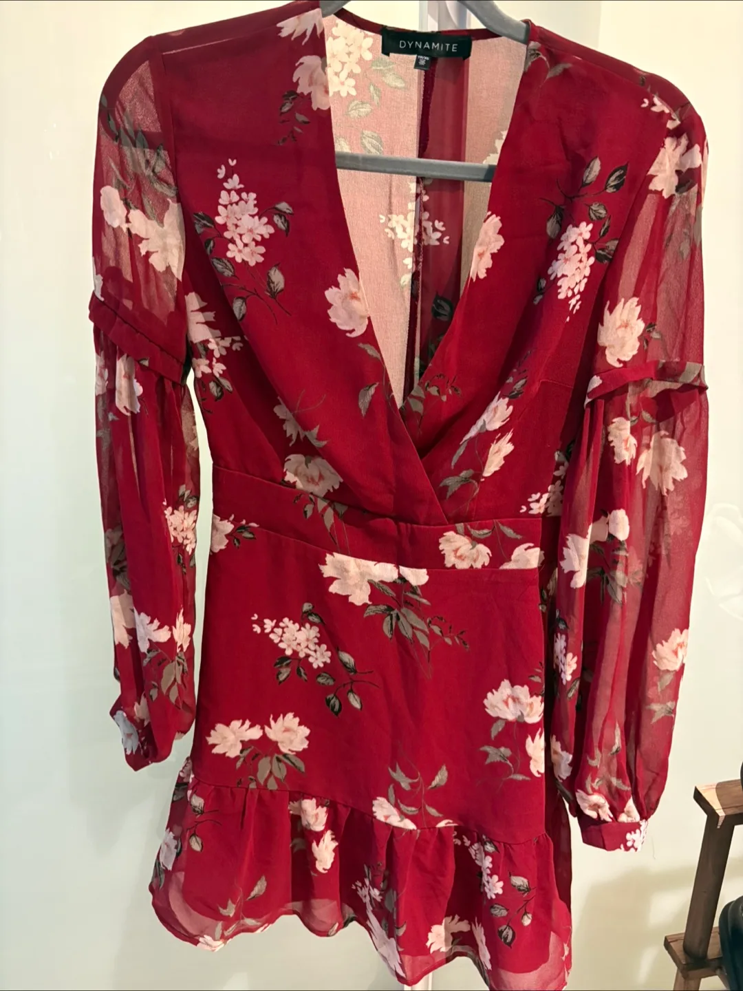 Dynamite Floral Print Mini Dress - Size S thumbnail