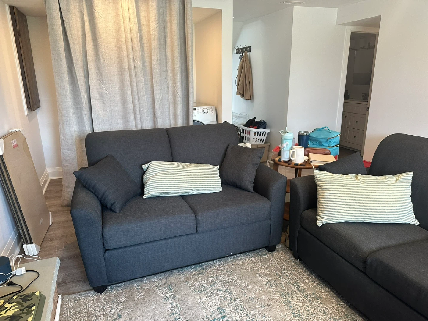 Grey Sofa and Loveseat Set