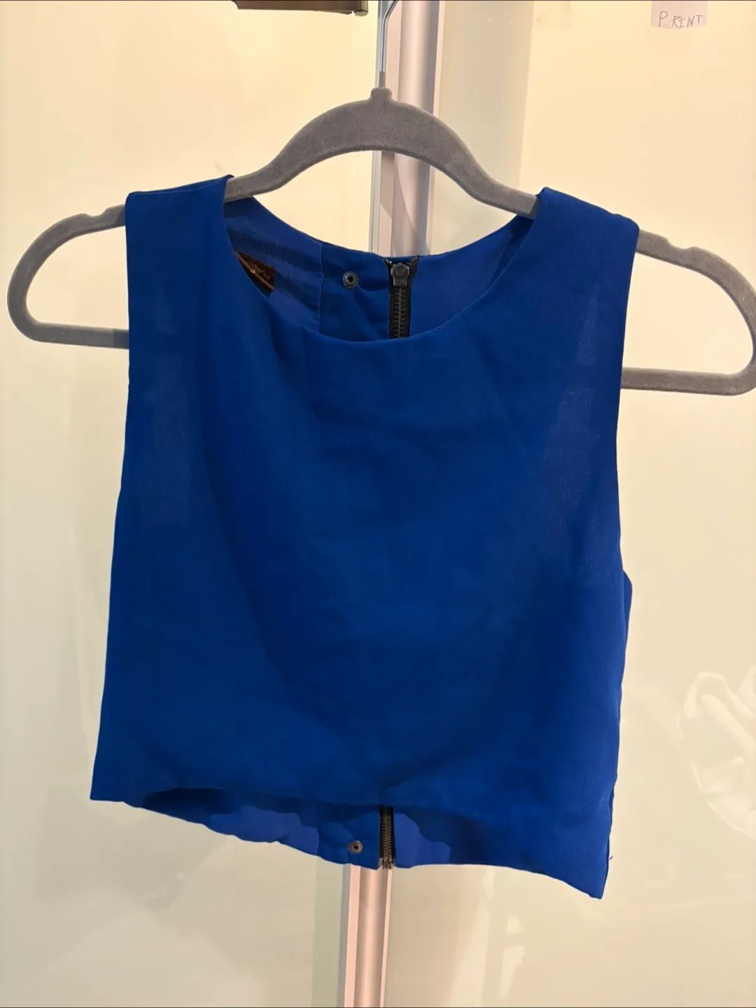 Royal Blue Cropped Tank Top thumbnail