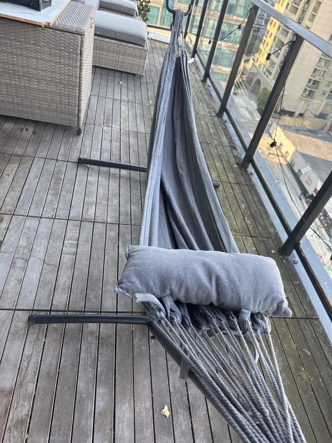 Grey Hammock with Stand thumbnail