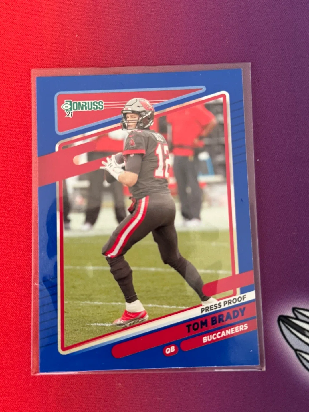 Donruss Tom Brady Buccaneers Press Proof Trading Card thumbnail