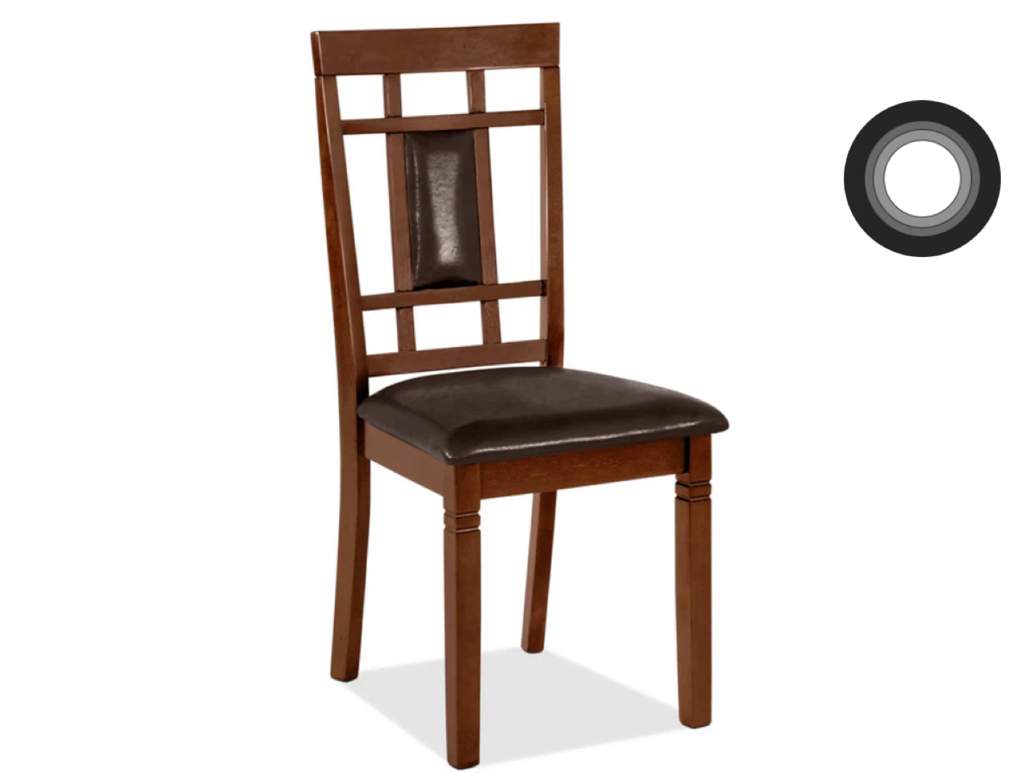 Aran 5pc Dining Set with Table & 4 Chairs, 60”W Brown - photo 2