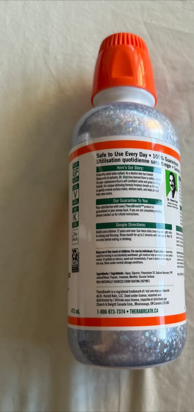 TheraBreath Whitening Oral Rinse - Dazzling Mint image indicator(2)