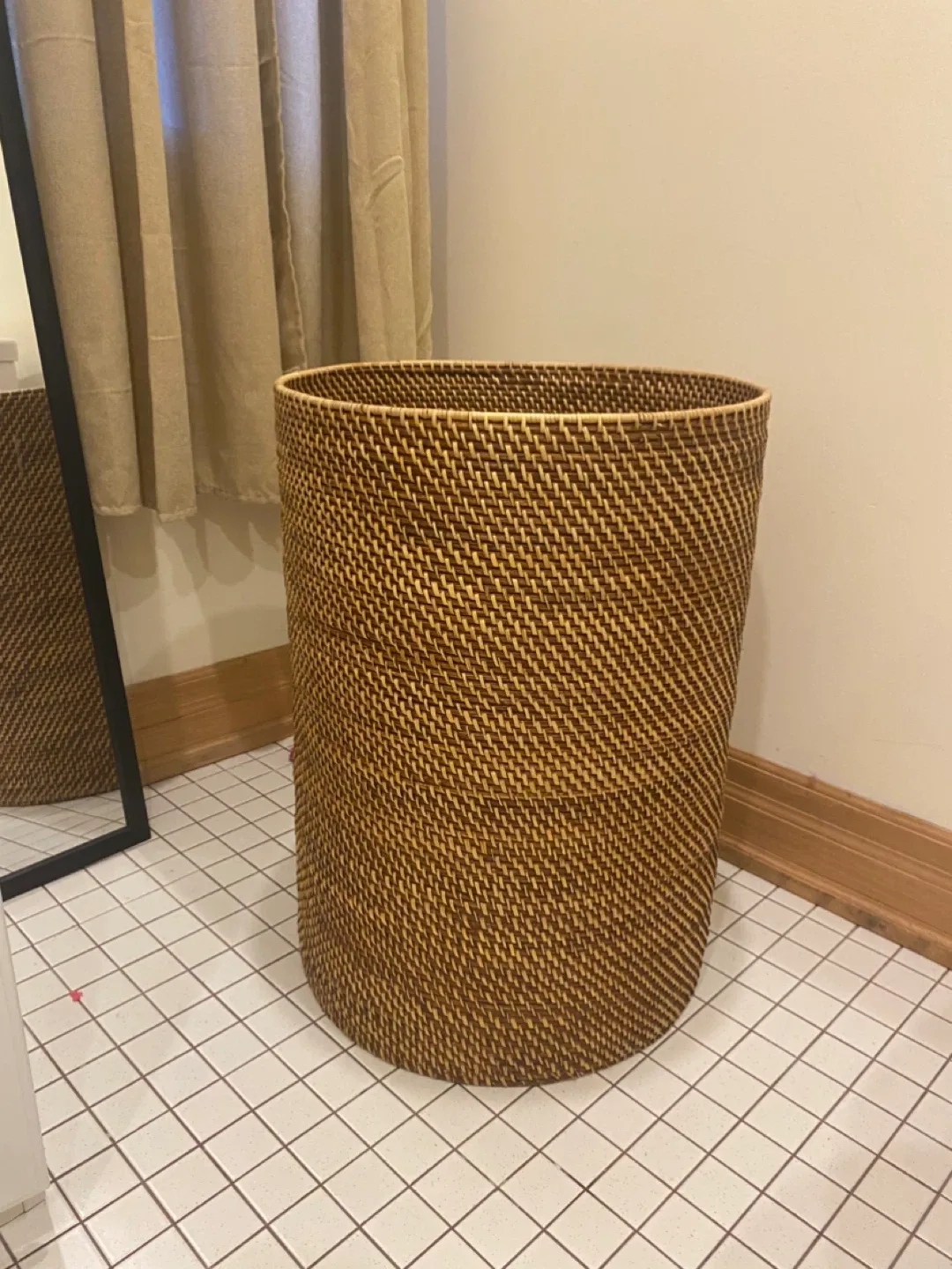 Woven Rattan Waste Basket thumbnail