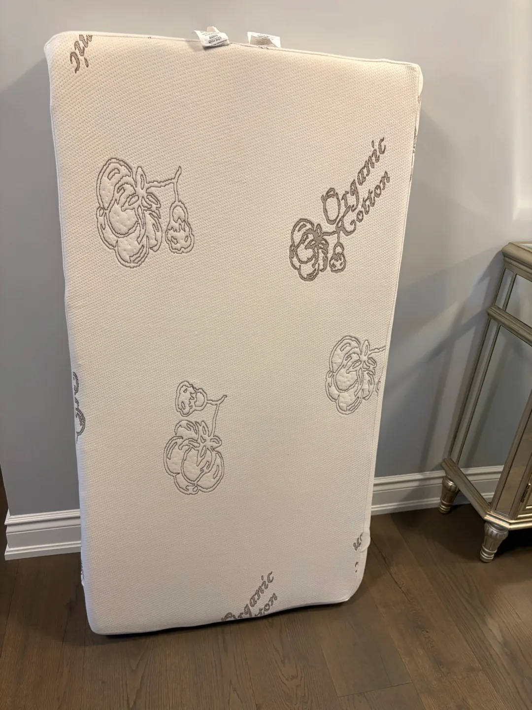 Organic cotton baby crib mattress EUC ret $250 image indicator(4)