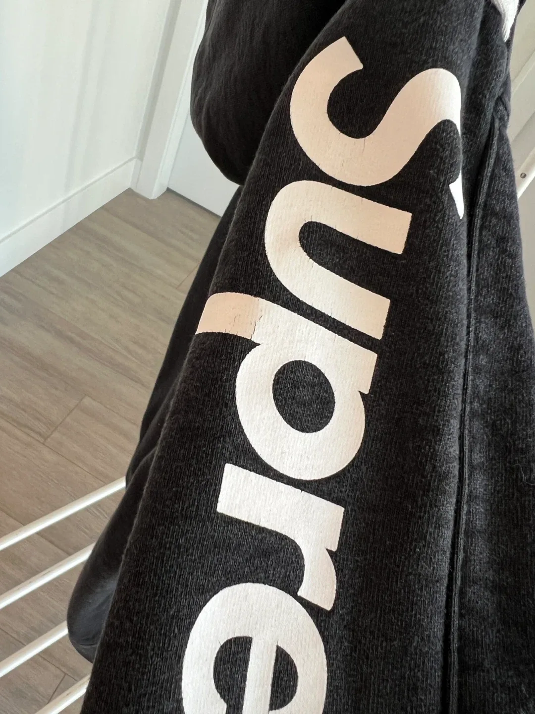 Supreme Zip Up Hoodie - Black, Size Medium image indicator(5)