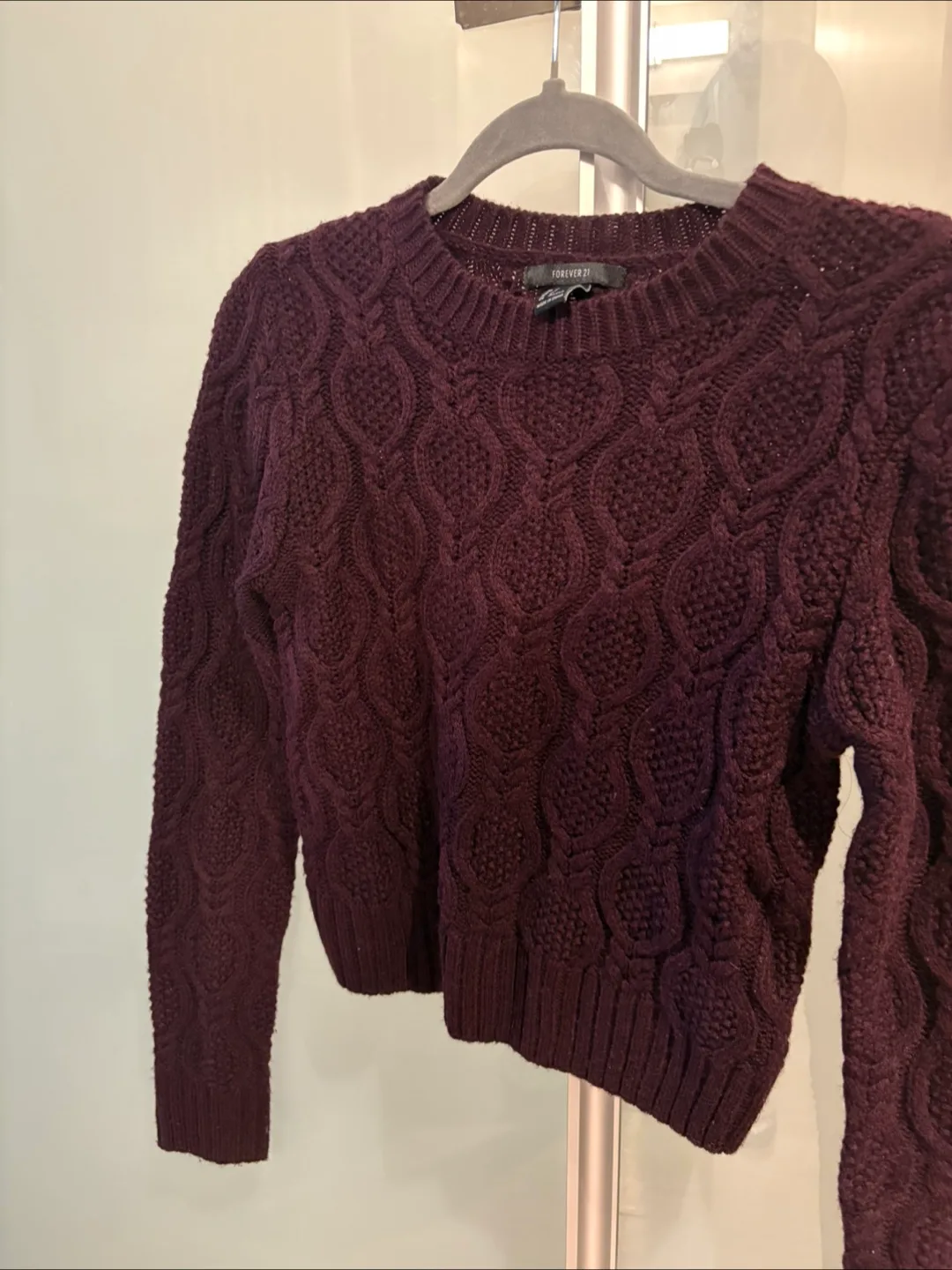 FREE Forever 21 Burgundy Knit Sweater thumbnail