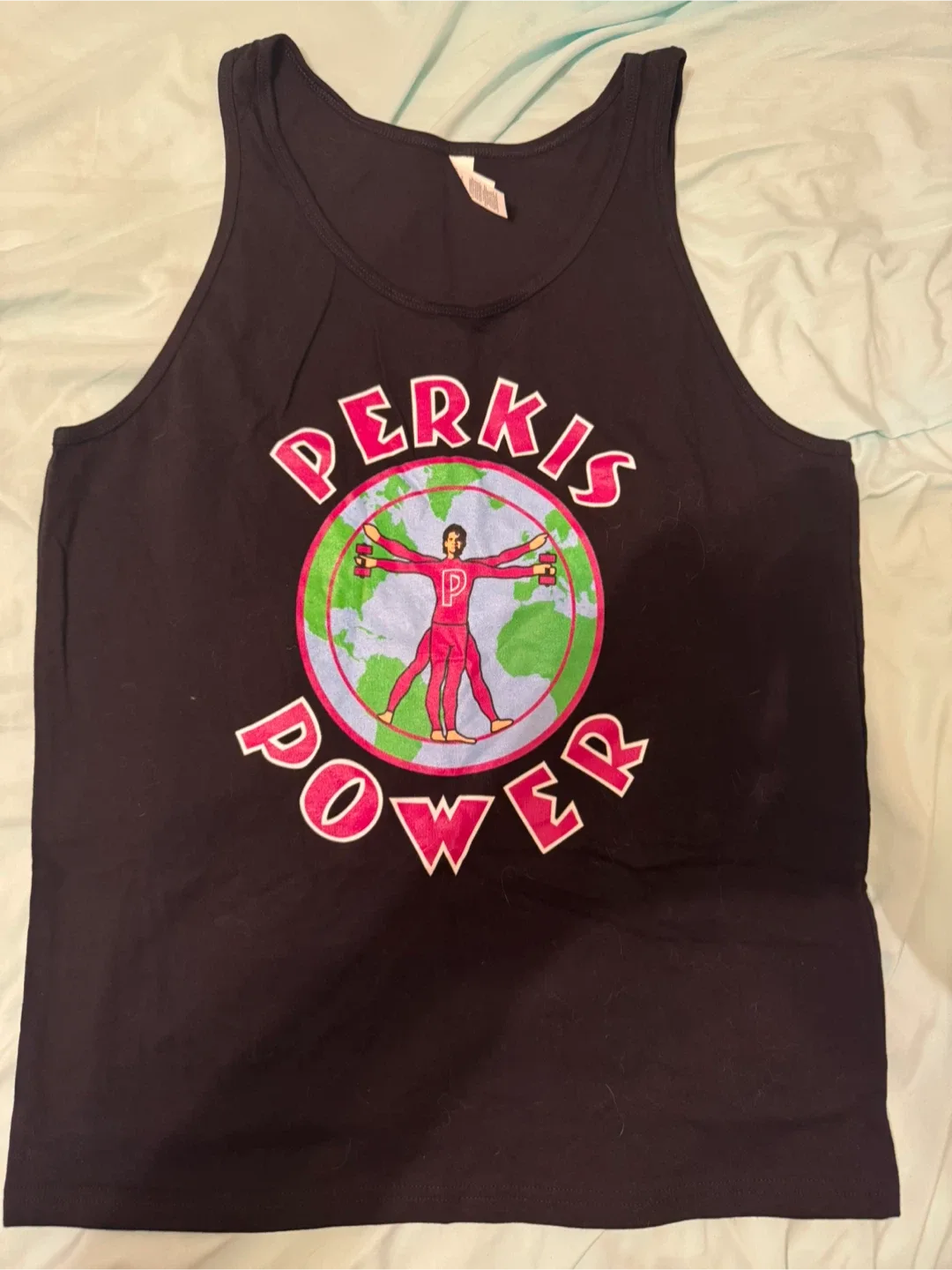 Bella + Canvas Perkis Power Black Tank Top Medium Size. thumbnail