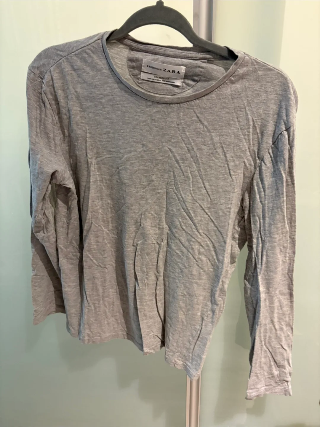 FREE Zara Men Essentials Grey Long Sleeve - Men's Slim Fit thumbnail