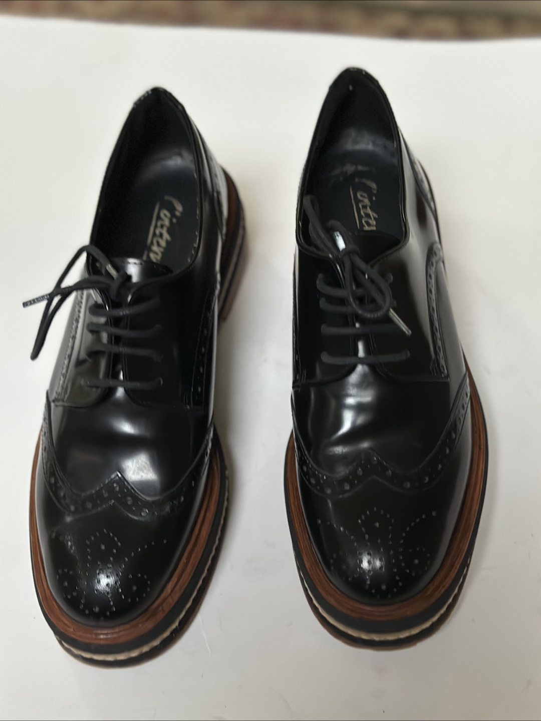 L'intervalle Black Platform Oxford Shoes size 7 / EU 38 - photo 3
