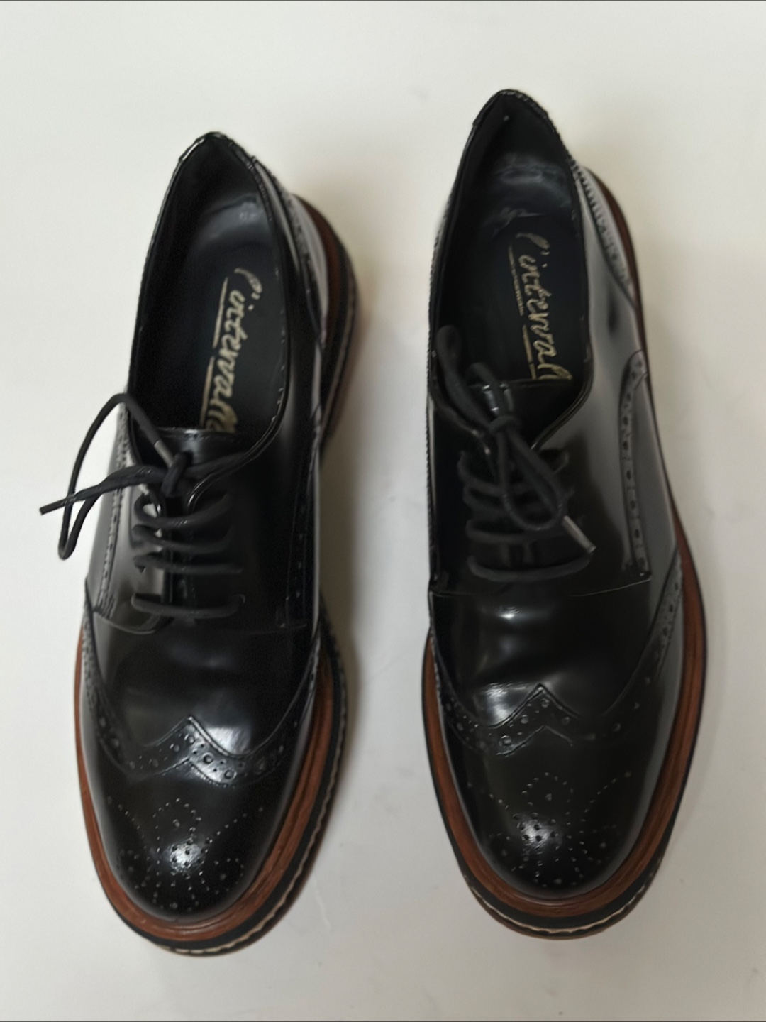 L'intervalle Black Platform Oxford Shoes size 7 / EU 38 - photo 2