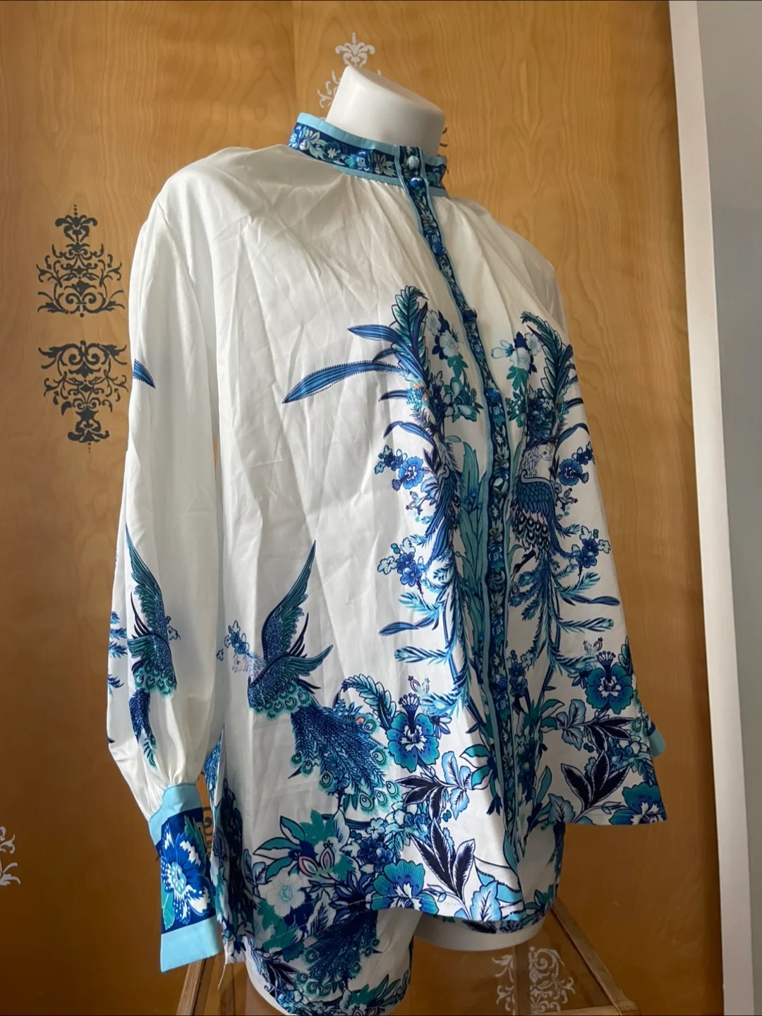 RARE Vintage 90s Set Peasant Blouse/Shorts image indicator(4)