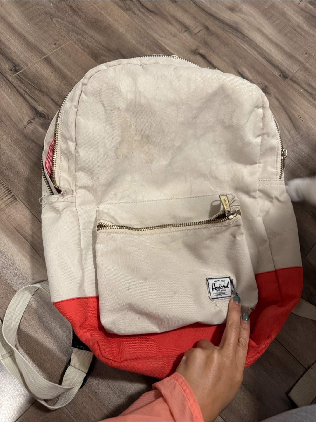 🥕 Herschel Backpack - Beige & Red