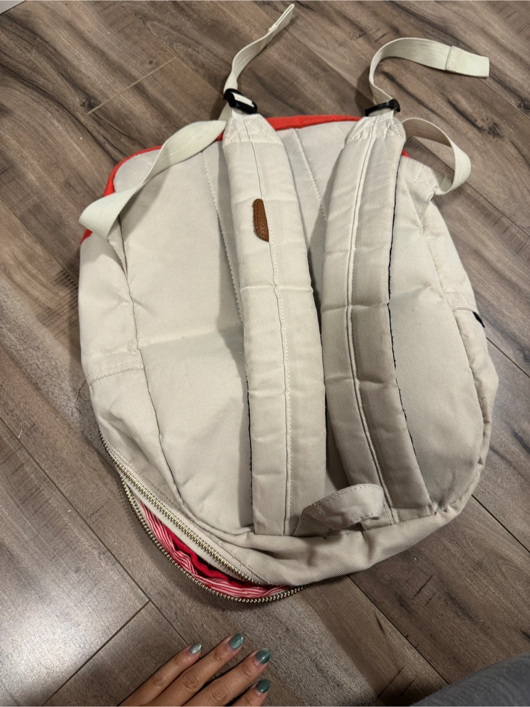 🥕 Herschel Backpack - Beige & Red - photo 2