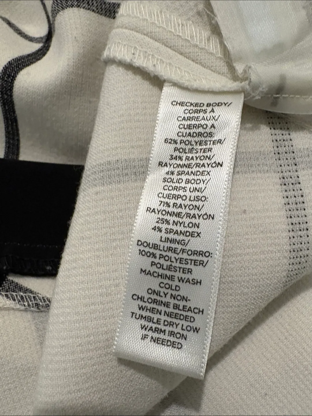 Loft Black & White Plaid Dress image indicator(4)