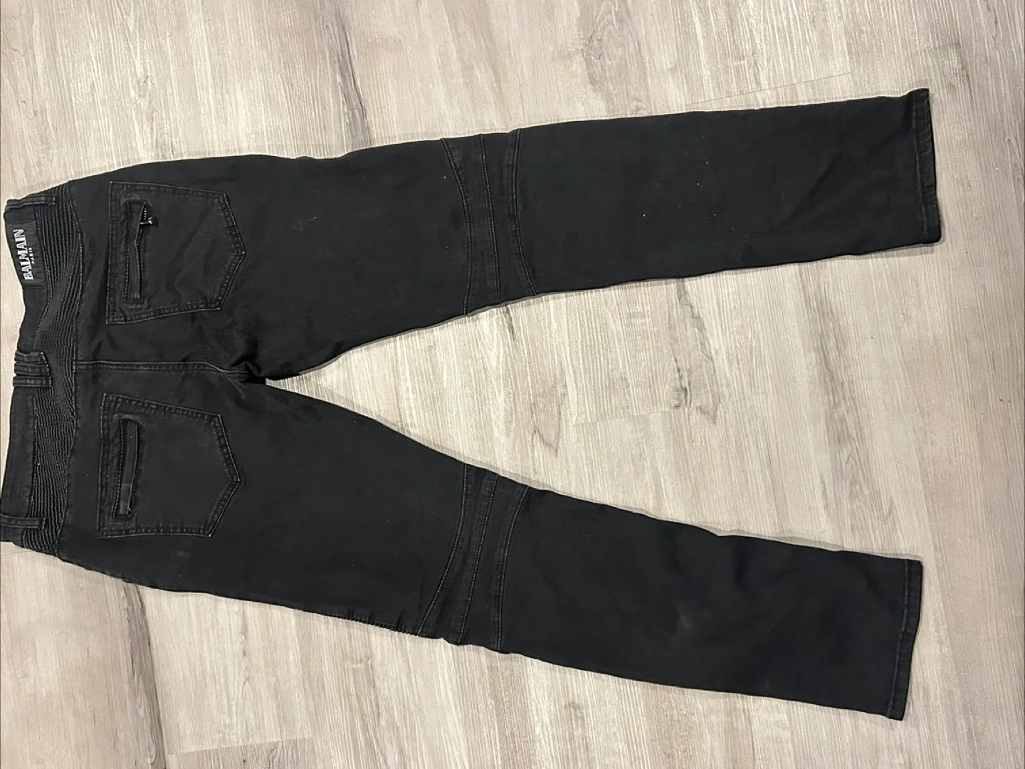 Balmain Black Biker Jeans - Size 34 image indicator(2)