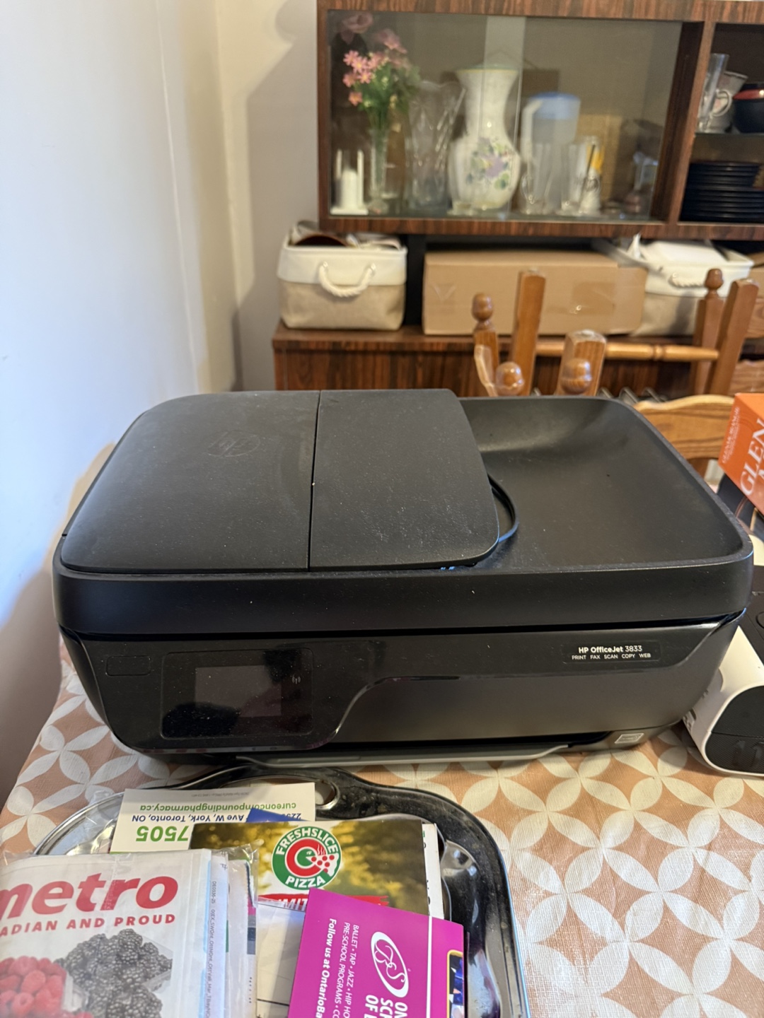 HP OfficeJet 3833 Printer - Print, Scan, Copy, Web