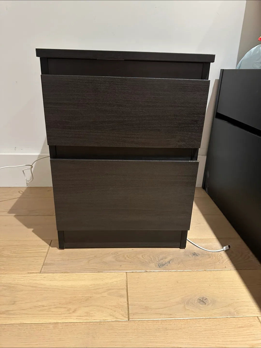 🛏️ IKEA STORKLINTA Nightstands – Set of 2, Black, 2 Drawers thumbnail