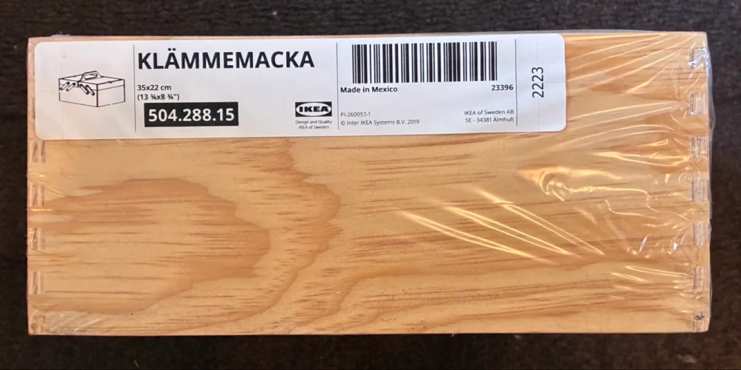 IKEA KLÄMMEMACKA pine wooden desk organizer - Brand New thumbnail