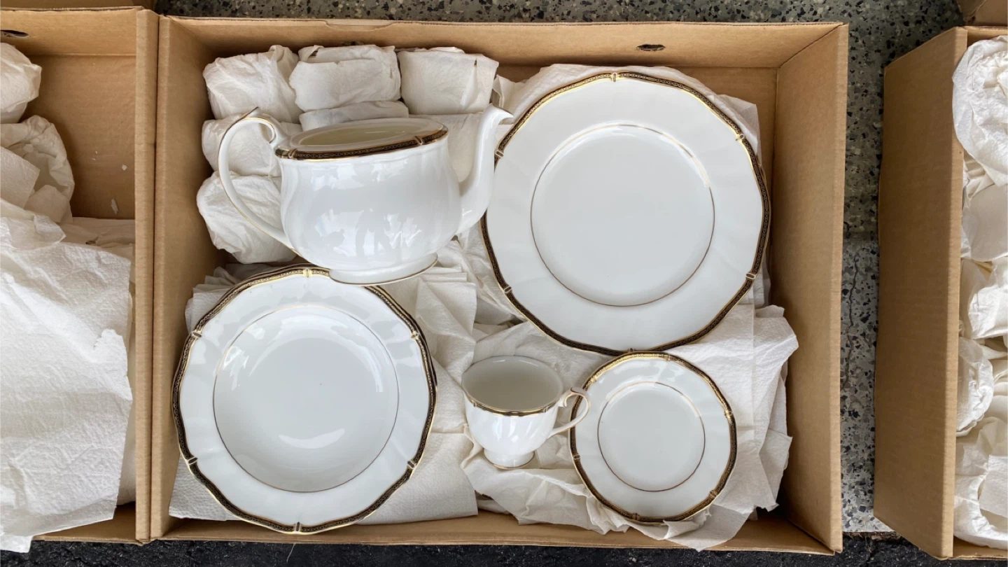Boxed Fine China, Cutlery and Dinnerware Set