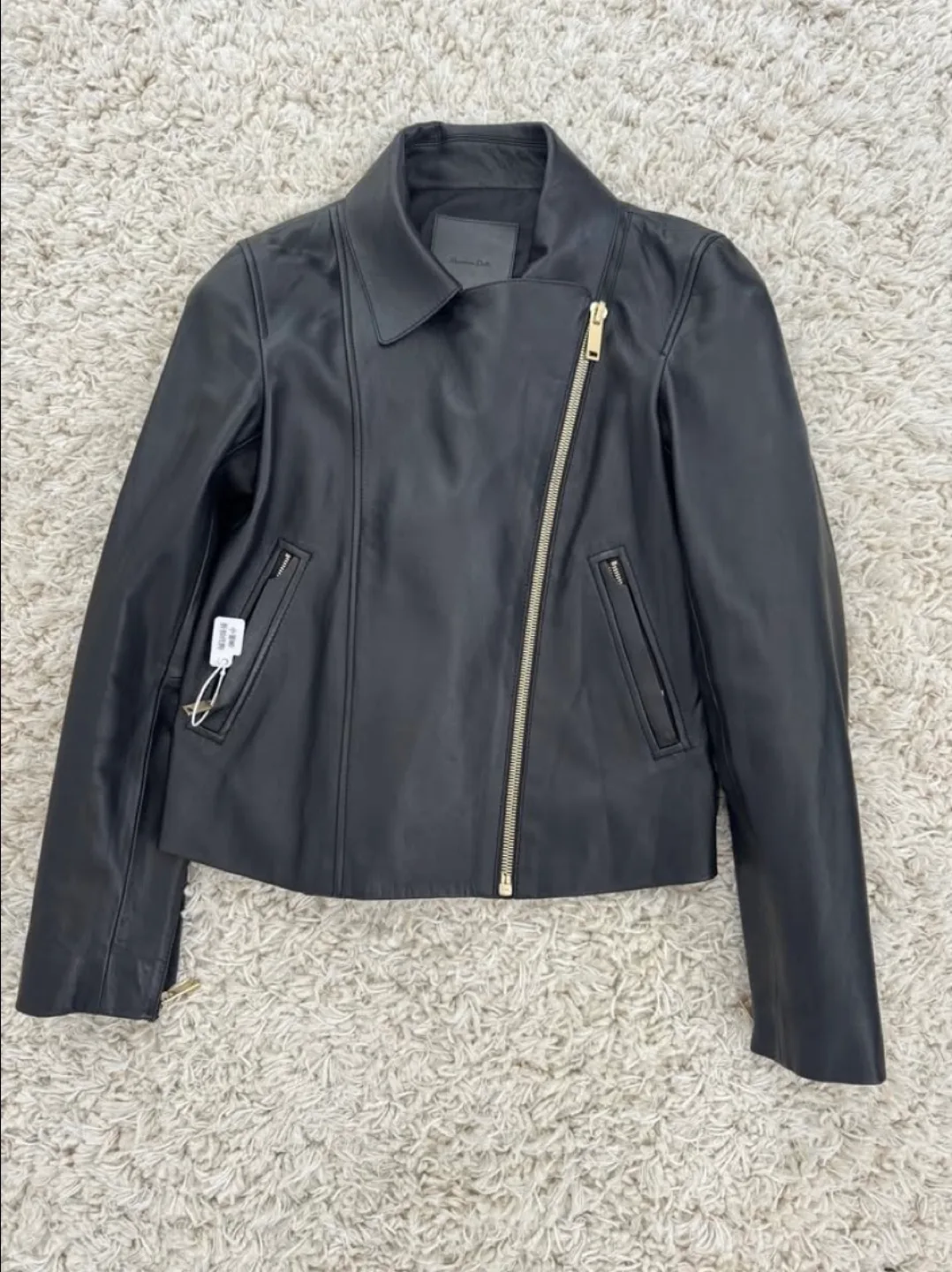 Black Leather Biker Jacket image indicator(7)