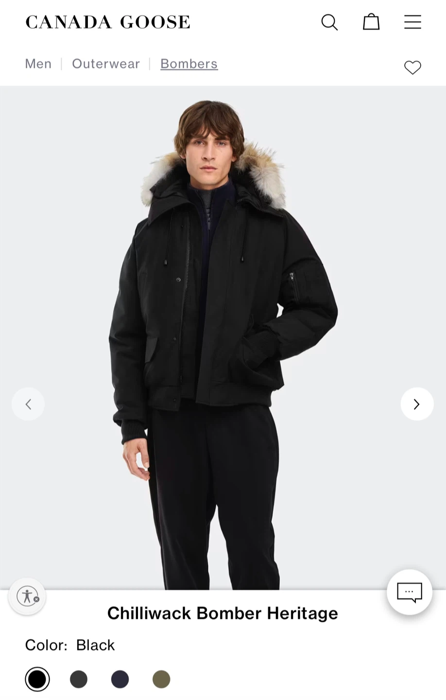 Canada Goose Chilliwack Bomber Heritage - Black - photo 4